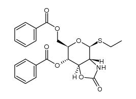ethyl 2-amino-4,6-di-O-benzoyl-2,3-N,O-carbonyl-2-deoxy-1-thio-β-D-glucopyranoside Structure
