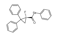 phenyl (+)-(R)-1-fluoro-2,2-diphenylcyclopropaneselenocarboxylate Structure