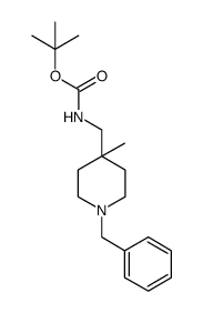 tert-butyl [(1-benzyl-4-methylpiperidin-4-yl)methyl]carbamate structure