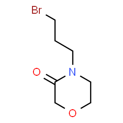 4-(3-溴丙基)吗啉-3-酮结构式