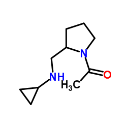 1-{2-[(Cyclopropylamino)methyl]-1-pyrrolidinyl}ethanone Structure
