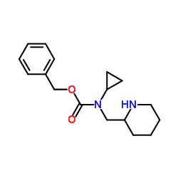 Benzyl cyclopropyl(2-piperidinylmethyl)carbamate结构式