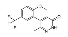 5-[2-methoxy-5-(trifluoromethyl)phenyl]-6-methylpyridazin-3(2H)-one结构式