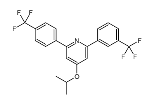 4-propan-2-yloxy-2-[3-(trifluoromethyl)phenyl]-6-[4-(trifluoromethyl)phenyl]pyridine结构式