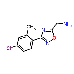 1-[3-(4-Chloro-2-methylphenyl)-1,2,4-oxadiazol-5-yl]methanamine结构式