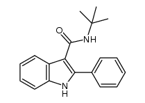 N-tert-butyl-2-phenyl-1H-indole-3-carboxamide结构式