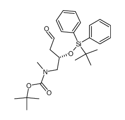 [(S)-2-(tert-Butyl-diphenyl-silanyloxy)-4-oxo-butyl]-methyl-carbamic acid tert-butyl ester结构式