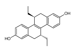 5,11-trans-diethyl-5,6,11,12-tetrahydrochrysene-2,8-diol结构式