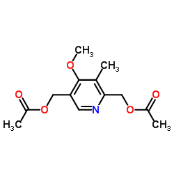 (4-Methoxy-3-methyl-2,5-pyridinediyl)bis(methylene) diacetate结构式