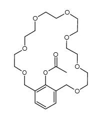 3,6,9,12,15,18,21-heptaoxa-1(1,3)-benzenacyclodocosaphane-12-yl acetate结构式
