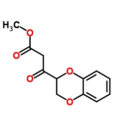 Methyl 3-(2,3-dihydro-1,4-benzodioxin-2-yl)-3-oxopropanoate结构式