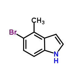 5-溴-4-甲基-1H-吲哚结构式