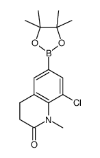 8-chloro-1-methyl-6-(4,4,5,5-tetramethyl-[1,3,2]dioxaborolan-2-yl)-3,4-dihydro-1H-quinolin-2-one Structure