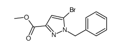 1-苄基-5-溴吡唑-3-甲酸甲酯结构式