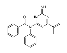 N-(4-amino-6-prop-1-en-2-yl-1,3,5-triazin-2-yl)-N-phenylbenzamide结构式