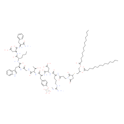 dimyristoylmercaptoglycero-N(alpha)maleoyl-beta-alanyl(Thr,Nle)-CCK-9结构式