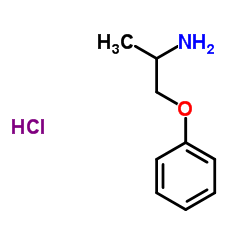 1-苯氧基-2-丙胺盐酸盐结构式