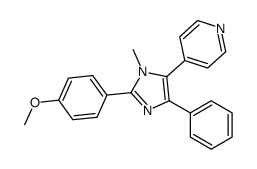 4-[2-(4-methoxyphenyl)-3-methyl-5-phenylimidazol-4-yl]pyridine结构式