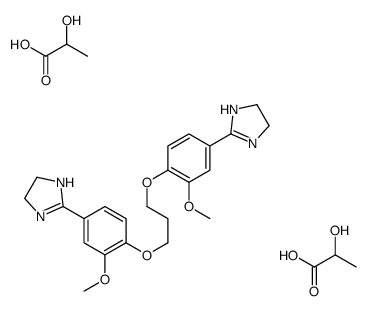 2-[4-[3-[4-(4,5-dihydro-1H-imidazol-2-yl)-2-methoxyphenoxy]propoxy]-3-methoxyphenyl]-4,5-dihydro-1H-imidazole,2-hydroxypropanoic acid Structure