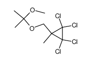(2,2,3,3-tetrachloro-1-methylcyclopropyl)methyl 2-methoxypropan-2-yl ether Structure