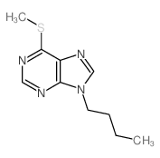 9H-Purine,9-butyl-6-(methylthio)-结构式