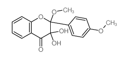 4H-1-Benzopyran-4-one,2,3-dihydro-3,3-dihydroxy-2-methoxy-2-(4-methoxyphenyl)-结构式