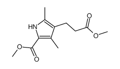 methyl 4-(3-methoxy-3-oxopropyl)-3,5-dimethyl-1H-pyrrole-2-carboxylate结构式