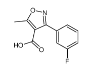 3-(3-fluorophenyl)-5-methylisoxazole-4-carboxylic acid picture