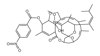Milbemycin B,5-O-demethyl-28-deoxy-25-((1E)-1,3-dimethyl-1-buten-1-yl)-6,28-epoxy-23-(methoxyimino)-5-O-(4-nitrobenzoyl)-,(6R,23E,25S)结构式