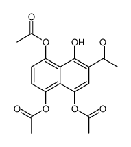 (6-acetyl-4,8-diacetyloxy-5-hydroxynaphthalen-1-yl) acetate结构式