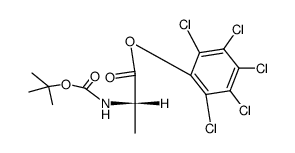 N-(tert-butoxycarbonyl)-L-alanine pentachlorophenyl ester结构式