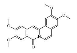 2,3,10,11-tetramethoxy-8H-dibenzo[a,g]quinolizin-8-one结构式