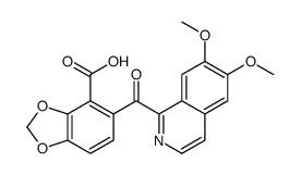 5-(6,7-dimethoxyisoquinoline-1-carbonyl)-1,3-benzodioxole-4-carboxylic acid结构式