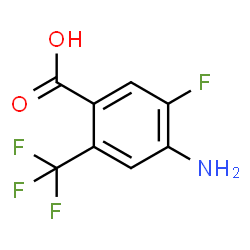 4-Amino-5-fluoro-2-(trifluoromethyl)benzoic acid结构式