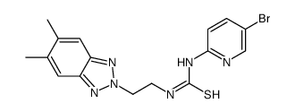 1-(5-bromopyridin-2-yl)-3-[2-(5,6-dimethylbenzotriazol-2-yl)ethyl]thiourea Structure