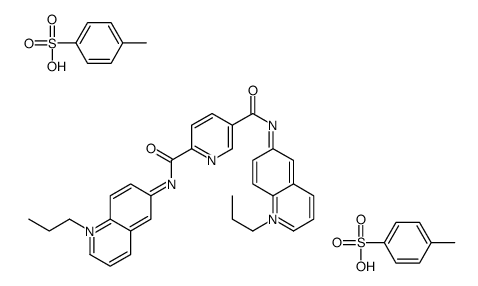 2-N,5-N-bis(1-propylquinolin-1-ium-6-yl)pyridine-2,5-dicarboxamide,4-methylbenzenesulfonate结构式
