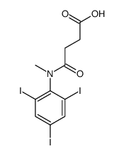3-[[N-Methyl-N-(2,4,6-triiodophenyl)amino]carbonyl]propionic acid结构式