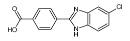 4-(6-chloro-1H-benzimidazol-2-yl)benzoic acid结构式