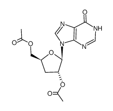 2',5'-di-O-acetyl-3'-deoxyinosine Structure