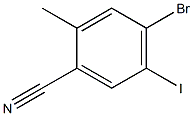 4-Bromo-5-iodo-2-methyl-benzonitrile结构式
