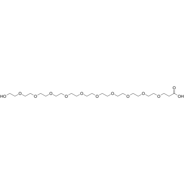 1-Hydroxy-3,6,9,12,15,18,21,24,27,30-decaoxatritriacontan-33-oic acid Structure