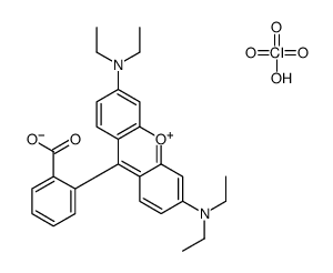 9-(2-carboxyphenyl)-3,6-bis(diethylamino)xanthylium perchlorate结构式