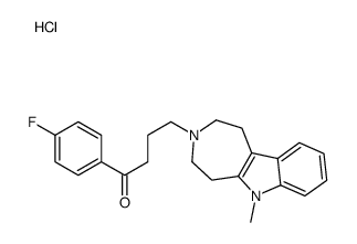 1-(4-fluorophenyl)-4-(6-methyl-2,3,4,5-tetrahydro-1H-azepino[4,5-b]indol-3-ium-3-yl)butan-1-one,chloride结构式