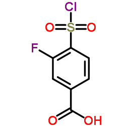 4-(氯磺酰基)-3-氟苯甲酸结构式