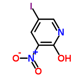 5-Iodo-3-nitro-2-pyridinol Structure
