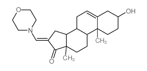 Androst-5-en-17-one, 3b-hydroxy-16-(morpholinomethylene)-(6CI,8CI)结构式