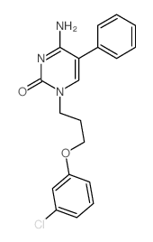 2(1H)-Pyrimidinone,4-amino-1-[3-(3-chlorophenoxy)propyl]-5-phenyl- Structure