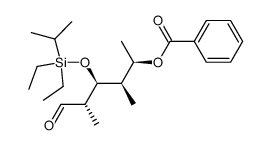 (2S,3S,4R,5R)-5-benzoyloxy-3-diethylisopropylsilyloxy-2,4-dimethylhexanal结构式