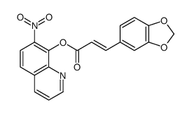 (7-nitroquinolin-8-yl) (E)-3-(1,3-benzodioxol-5-yl)prop-2-enoate结构式