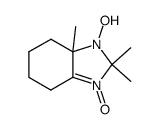 2,2,7a-trimethyl-3-oxy-2,4,5,6,7,7a-hexahydro-benzoimidazol-1-ol结构式